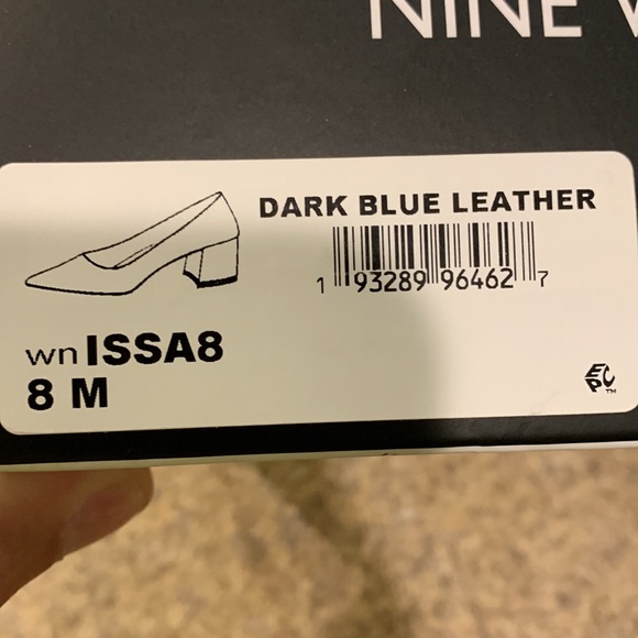 Nine West Issa dark blue leather dress shoes - Picture 6 of 8